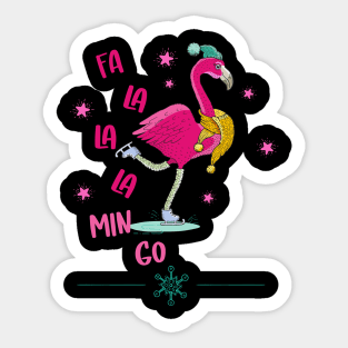 Fa la la mingo Flamingo T-Shirt Sticker